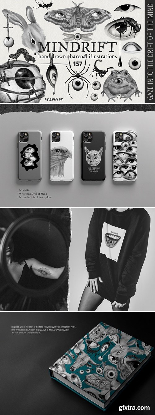 CreativeMarket - Mindrift. Psychedelic illustrations 278871682