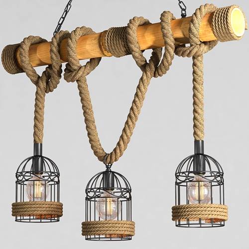 '3dsky Pro - Chandelier Loft Rope Chandelier'