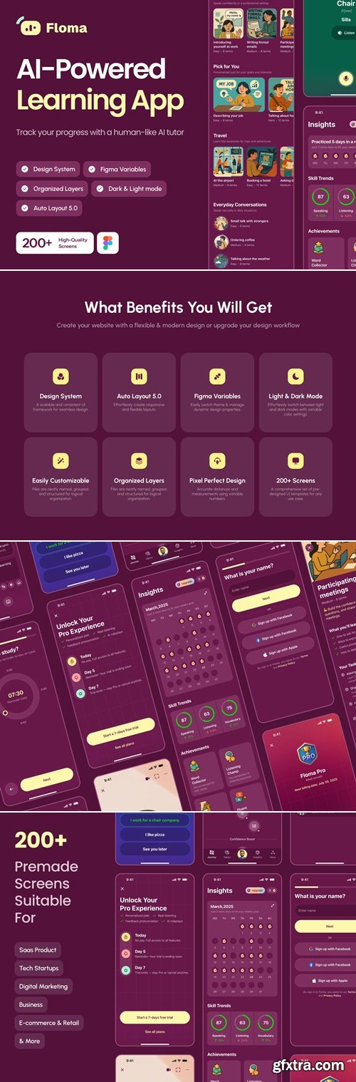 Floma - AI-powered English Speaking App UI Kit