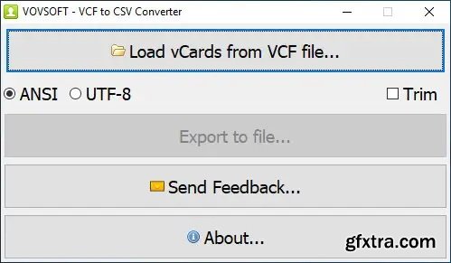 VovSoft VCF to CSV Converter 4.6