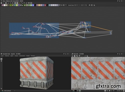 Artstation - Stylized Sci-Fi Barrier Wall - Substance 3D Designer