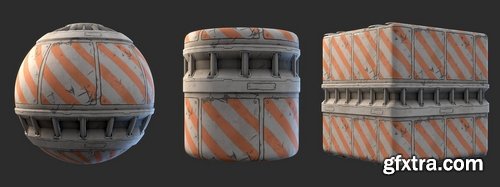 Artstation - Stylized Sci-Fi Barrier Wall - Substance 3D Designer