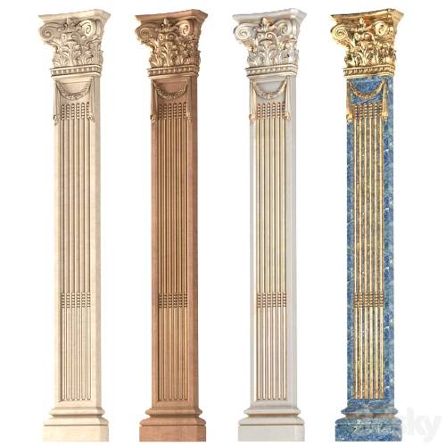 '3dsky Pro - Pilaster in classic style.'