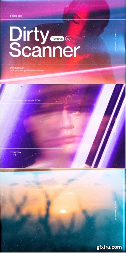 CreativeMarket - Dirty Scanner - 30 Grainy Overlays - 7077970