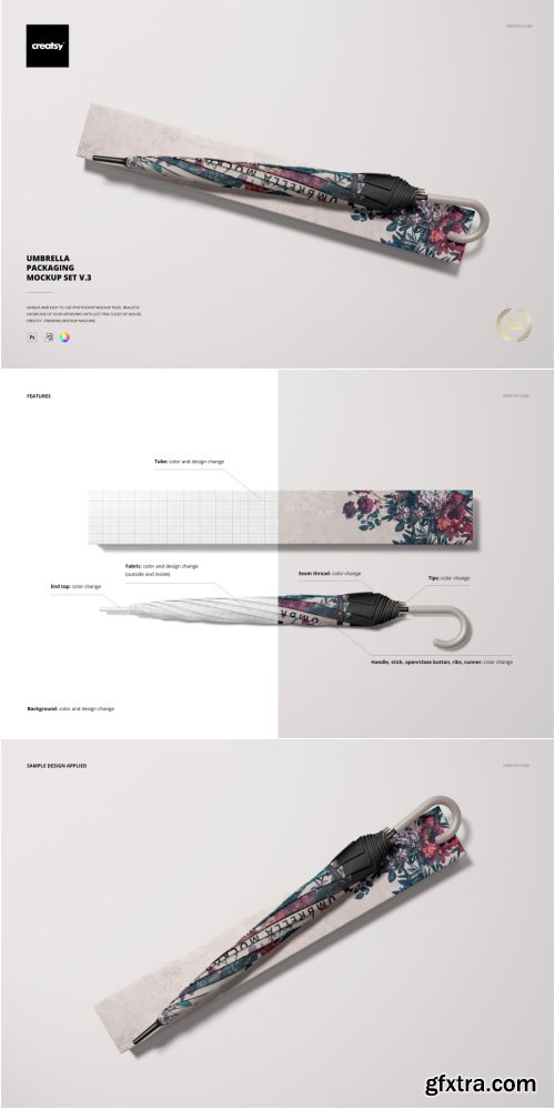 Creatsy - Umbrella Packaging Mockup Set v.3