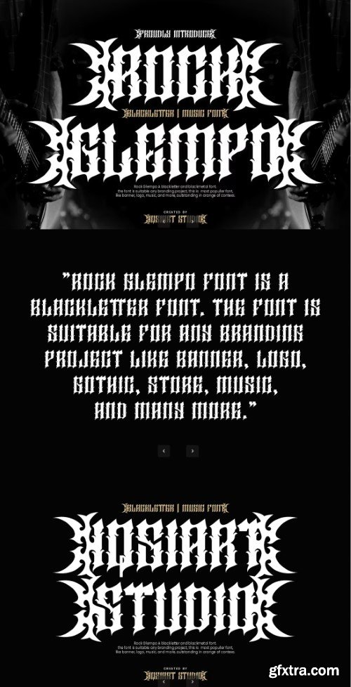 Rock Glempo - Gothic Music Font