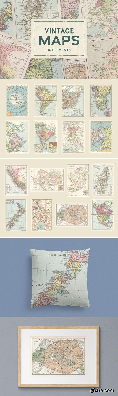 Pixelbuddha - Vintage Maps Collection