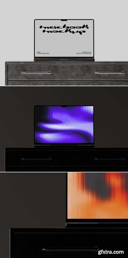 Pixellbuddha - Macbook Mockup on Metal Cabinet 4880