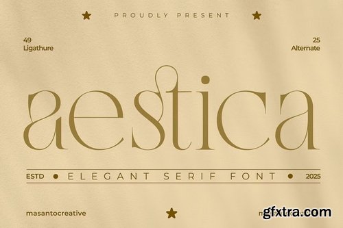 CreativeMarket - Aestica Elegant Stylish Serif Font