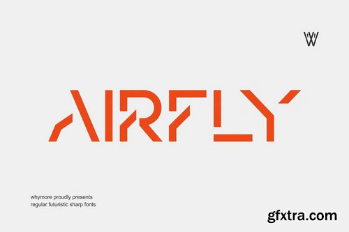CreativeMarket - Airfly Futuristic Geometric Font