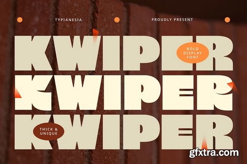 CreativeMarket - Kwiper A Bold and Unique Font