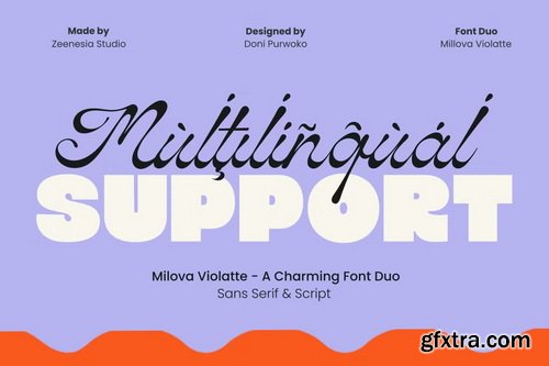 CreativeMarket - Milova Violatte A Charming Font Duo