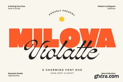 CreativeMarket - Milova Violatte A Charming Font Duo
