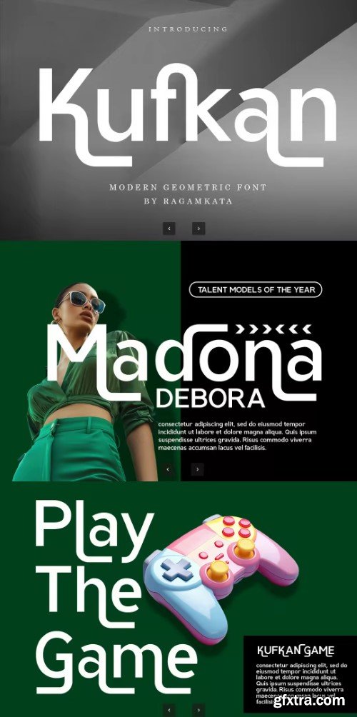 Creativemarket - Kufkan - Modern Geometric Font