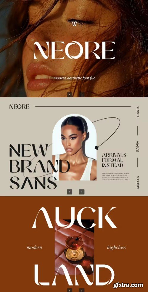 Fontbundles - NEORE Futuristic Luxury Display Font Pairings