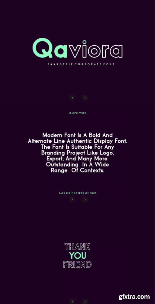 Qaviora Corporate Sans Serif Font