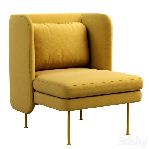 '3dsky Pro - Bloke Velvet Lounge Chair'
