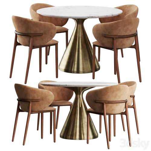 '3dsky Pro - Artisan & West elm Silhouette dining set' '3dsky Pro - Artisan & West elm Silhouette dining set'