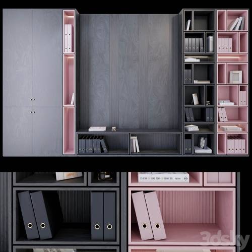 '3dsky Pro - Wardrobe _ plywood black and pink' '3dsky Pro - Wardrobe _ plywood black and pink'
