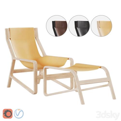'3dsky Pro - Toro Lounge Chair + Toro Ottoman' '3dsky Pro - Toro Lounge Chair + Toro Ottoman'