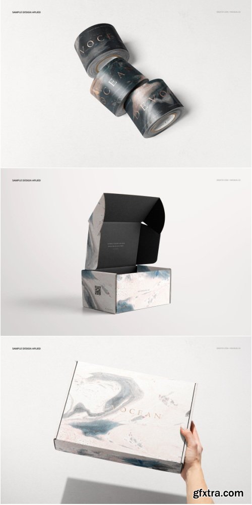 CreativeMarket - Noissue Mailing Box Mockup Set v.1 - 7145740
