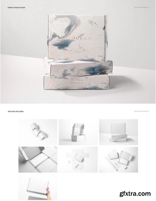 CreativeMarket - Noissue Mailing Box Mockup Set v.1 - 7145740