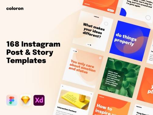 'Coloron - Instagram Posts & Stories Templates'