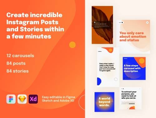 'Coloron - Instagram Posts & Stories Templates'