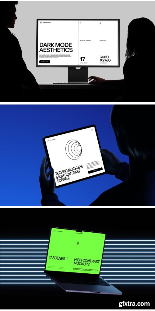 Wannathis - Blackout silhouette device mockups