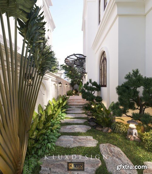 3D Exterior House Scene