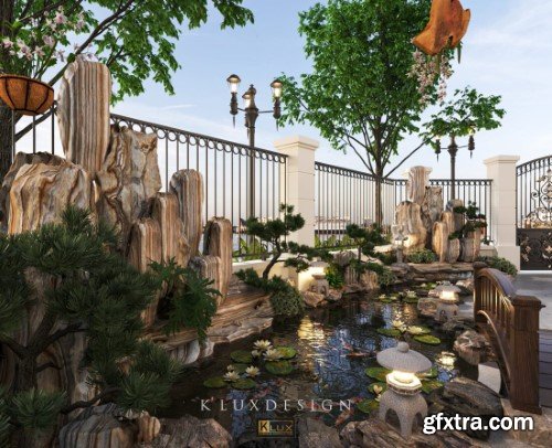 3D Exterior House Scene