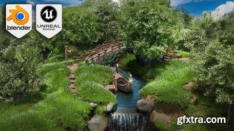 Udemy - Blender to Unreal Engine 5 Fantasy River 3D Diorama Scene
