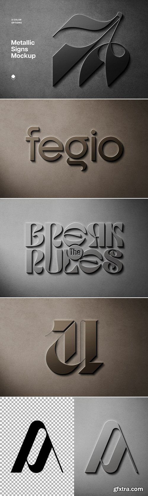 CreativeMarket - Stainless Metal Sign Mockups 291625414