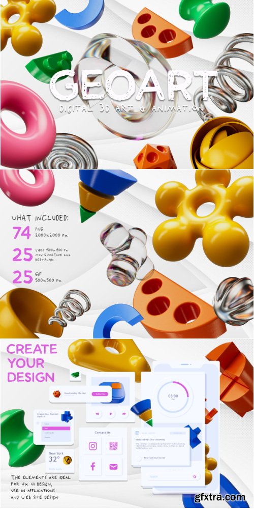 Creativemarket - GEOART 3d art & animation - 42159174