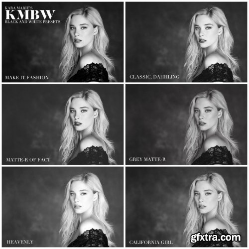 The Portrait Masters - Kara Marie’s Badass B+W Lightroom Preset Collection