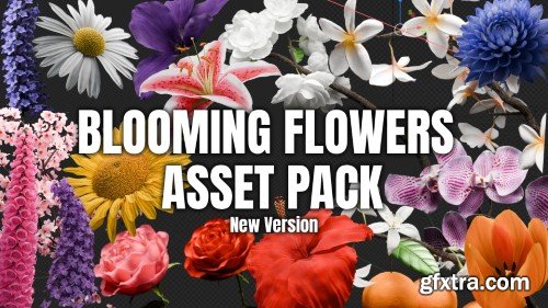 Superhivemarket - Blooming Flowers - Geo Nodes Curvsupe Asset Pack