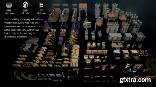 Superhivemarket - Blender Massive 240-Piece Modular Mega Pack