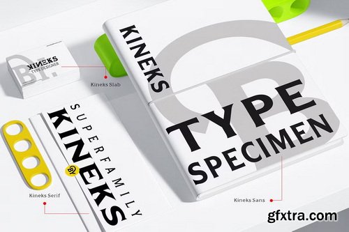 CreativeMarket - Kineks Neo-Grotesque Typeface 90 Fonts