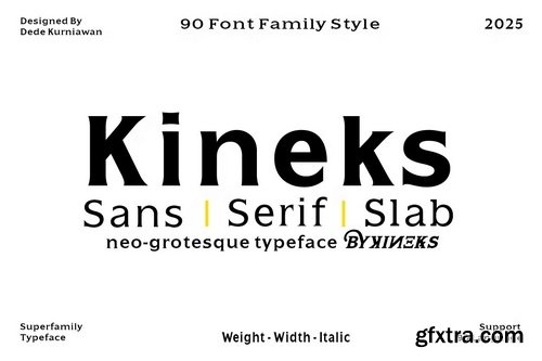 CreativeMarket - Kineks Neo-Grotesque Typeface 90 Fonts