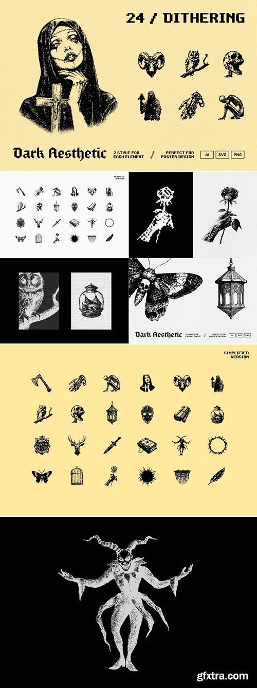 YouWorkforThem - Dark Aesthetic | Bitmap Vectors