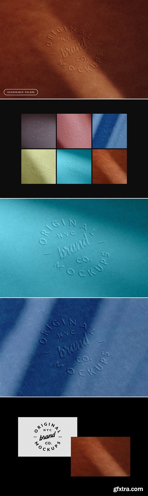CreativeMarket - Embossed Fabric Logo Mockups 291629611