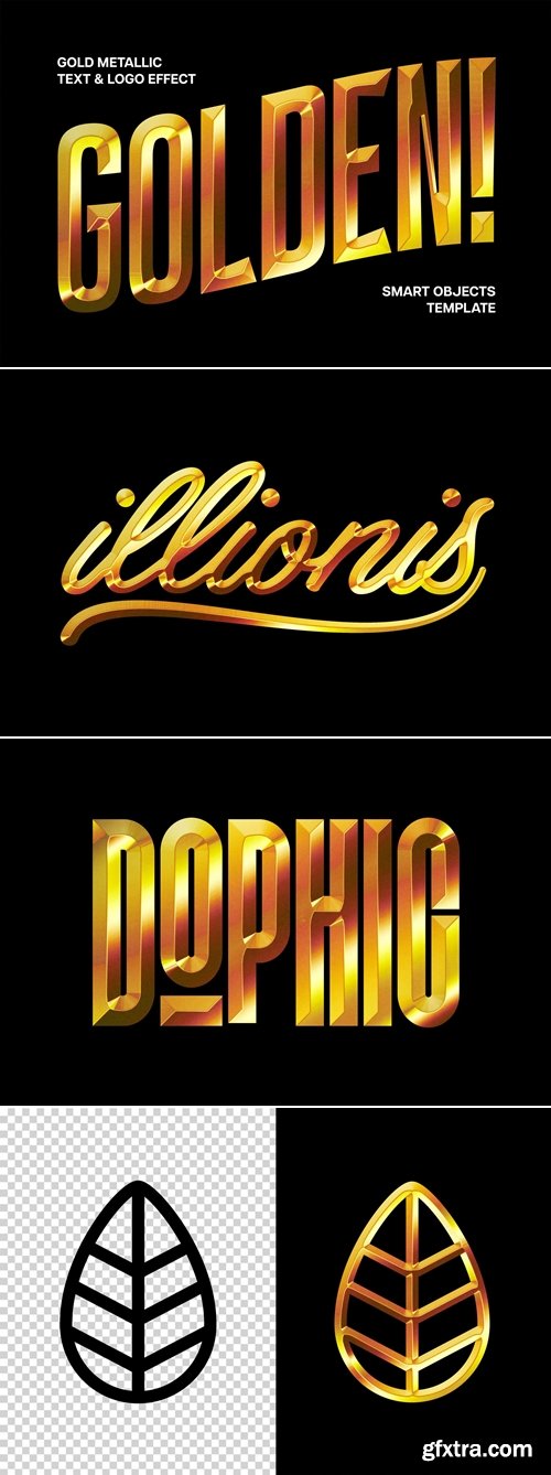 YouWorkforThem - Gold Metallic Text & Logo Effect