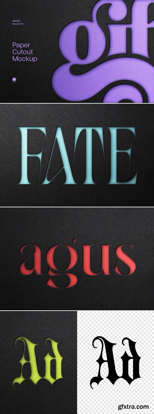 YouWorkforThem - Black Paper Cutout Mockup