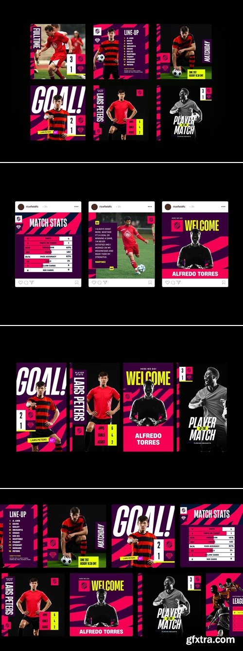 Pixellbuddha - Football Matchday Canva Template