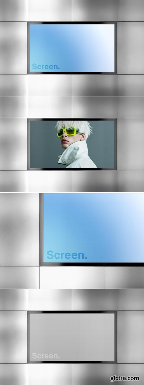 CreativeMarket - Metal Panels Screen Mockup 291807947