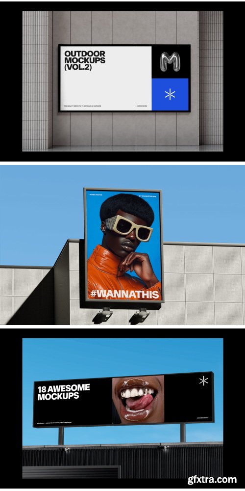 Wannathis - Outdoor billboard mockups vol.2