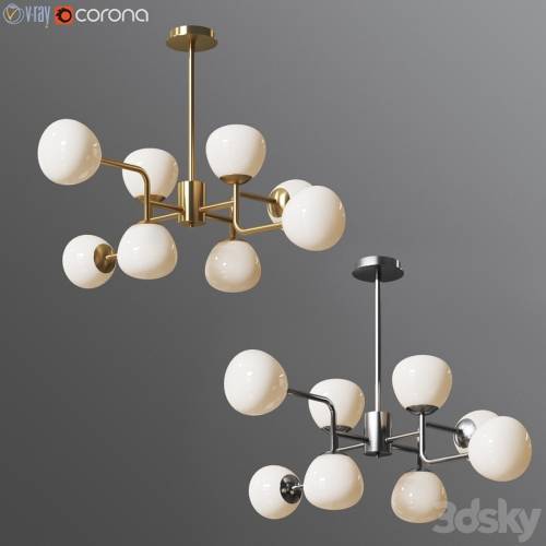 '3dsky Pro - Chandelier Erich MOD221-PL-08-G Gold / Chrome'