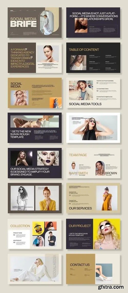 Social Media Brife Presentation Template 1668007977