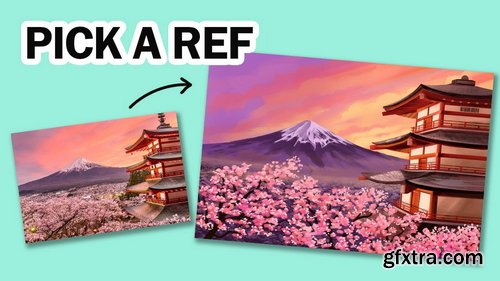 Art With Flo - VIDEO TUTORIAL: Pick a Ref - Mount Fuji