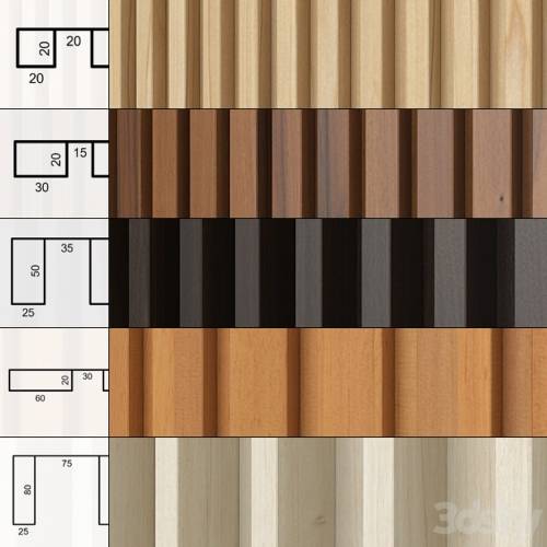 '3dsky Pro - A set of panels with slats.'